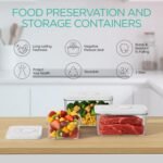 VOYOR 3-Pack Vacuum Containers for Food Storage (S/M/L) – No Machine Included, ABS, Reusable, Rectangular, Airtight, Refrigerator Organization VS310 - Image 3