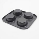 4 Cup Muffin Pan 2 Pcs (8.5 X 7.48 Inch) Air Fryer Small Oven Cupcake Baking Pan Non Stick No Toxic Bakeware - Image 4