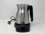Golden Star Adjustable Electric Coffee Maker – 6 Cup Stainless Steel Jazve with Folding Handle & Cordless Heating Base – Armenian & Middle Eastern Coffee Pot, 110–120V - Image 3
