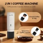 H02 PRO Portable Electric Espresso Maker, Women's Day Gift Coffee Machine Compatible with NS Capsule Original Pods & Ground Coffee, Mini Travel Espresso maker for Camping, Hiking, RV - Image 3