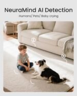 youkey Indoor Camera 2.5K, No Monthly Fees, Pan & Tilt, 360° Dog/Pet Camera for Home Security, 2.4G/ 5GHz WiFi 6, Bluetooth Pairing, Human/Pet/Baby Crying Detection, Two-Way Audio, Night Vision - Image 3