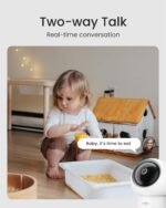 youkey Indoor Camera 2.5K, No Monthly Fees, Pan & Tilt, 360° Dog/Pet Camera for Home Security, 2.4G/ 5GHz WiFi 6, Bluetooth Pairing, Human/Pet/Baby Crying Detection, Two-Way Audio, Night Vision - Image 7