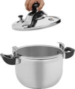 Pressure Cooker Stainless Steel,Pressure Cooker with Lid,Single Valves,Gas & Induction Compatible,Pressure Cooker Clamp On Type for Kitchen (60Kpa 23.25 Qt) - Image 3