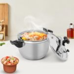 Pressure Cooker Stainless Steel,Pressure Cooker with Lid,Single Valves,Gas & Induction Compatible,Pressure Cooker Clamp On Type for Kitchen (60Kpa 23.25 Qt) - Image 5
