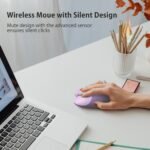 Cute Cat Wireless Mouse, 2.4GHz Wireless Silent Mouse, USB Receiver Plug and Play, 3 Adjustable DPI, Compatible with Notebook, PC, Laptop, Computer- Purple Colorful - Image 4