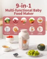 AMZCHEF Baby Food Maker with Auto Steam & Blend, 9-in-1 Baby Puree Maker with Food-grade glass, BPA-Free & Easy Cleaning, Touch Screen, Dishwasher Safe - Image 4