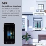 WiFi Smart Touch Light Switch,1-Button Single-Gang Wall Switch,Neutral/No Neutral Wire Required,110–220V 50/60Hz,2.4GHz Tuya/Smart Life,Works with Alexa, Glass Panel,White - Image 5