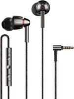 1MORE Quad Driver in-Ear Earphones Hi-Res High Fidelity Headphones Warm Bass, Spacious Reproduction, High Resolution, Mic in-Line Remote Smartphones/PC/Tablet - Silver/Gray - Image 2