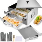 2-Layer Rice Noodle Roll Steamer, with Extra Steam Tray, Stainless Steel Top Open Rice Roll Steamer, for Home Use, Chinese Cheung Fun Cuisine Recipes Cookware, for Stove, Induction Cooktop - Image 2