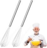 2 PCS Mini Whisk, Small Whisks for Cooking, Stainless Steel Mini Whisk Set - Essential Tiny Wire Whisk for Whisking, Beating, Blending Eggs & Sauces - Image 2