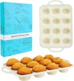 2-Pack 12-Cup Silicone Cupcake Pan, Nonstick Flexible Muffin Pan, Dishwasher Safe Muffin Tray with Handles, Seamless Silicone Muffin Tin for Baking Egg Bites & Cupcakes - Image 2