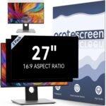 [2 Pack] Computer Privacy Screen 27 Inch for 16:9 Widescreen Monitor, Removable Eye Protection Anti Glare Blue Light Filter, Anti Scratch Computer Monitor Privacy Shield 27 in - Image 2
