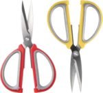 2-Pack Kitchen Shears, Lightweight Scissors, Stainless Steel Scissors with Large Non-slip Handle, 7.67 Inch, Red and Yellow - Image 2