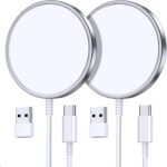 2 Pack Magnetic Wireless Charger for iPhone 16 Pro Max/16 Pro/16 Plus/16/15/15 Pro/15 Plus/15 Pro Max 15W Fast Mag Safe Charger Pad for iPhone 16/15/14/13/12 Series and AirPods 3/2/Pro 2/Pro - Image 2