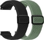 2 Pack Quick Release Braided Bands - 18mm 19mm 20mm 22mm 24mm Solo Loop Adjustable Soft Band for Women Men - Image 2