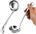 2 Pack Small Silver 7.9 Inch Gravy Soup Ladle - 18/10 Stainless Steel Sauce Ladle for Spooning Sauces or Gravies - Image 2