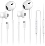 2 Pack USB C Headphones for iPhone 17, Type C Earbuds Wired Earbuds with Microphone & Remote Control Noise Cancelling Earphones, Compatible with iPhone 17 Pro Max, iPad Pro, Most USB C Jack Devices - Image 2