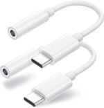 2 Pack USB C to 3.5mm Headphone Jack Adapter, USB C to Aux Audio Dongle Cable Cord Compatible with iPhone 17/16/15 Pro/15 Pro Max, iPad Pro, MacBook, Samsung S21-24, Pixel 7/6/5 - Image 2