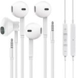 [2 Pack] WEIZY Aux Earbuds/Earphones, Vize 3.5mm Wired Headphones Noise Isolating Earphones Volume Control & Built-in Microphone Compatible with iPhone/Samsung/Android/MP3/MP4 - Image 2