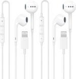 2 Pack for iPhone Headphones Wired Earbuds/Earphones with Built-in Microphone & Volume Control HiFi Stereo Nosie Reduction Compatible for iPhone 14 13 12 11 Pro Max XS XR X 8 7 6, Support All iOS - Image 2