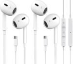 2 Packs USB C Headphones for iPhone 17/16/15 Earbuds with Microphone & Volume Control HiFi Stereo Type C Earphones for Galaxy S23/S22/S21/S20/Ultra Note 10/20, for iPad Pro Pixel 7/6/6a/ OnePlus 9 - Image 2
