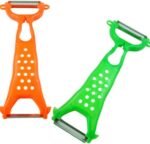 2 Pcs Vegetable Fruit Peeler Parer Julienne Cutter Slicer Peel Kitchen Tool Gadget Practical Processed Peelers Graters, Peelers and Slicers Kitchen Utensils and Gadgets - Image 2