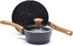 2-Piece Nonstick Cookware Set, 8.5 Inch Frying Pan & 1.43QT Saucepan with Lid | PFAS & PFOA Free Non-Toxic Coating | Induction Compatible, Dishwasher Safe | Pots and Pans Set for Beginner Kitchen - Image 2