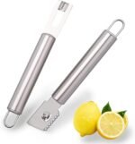 2 Piece Stainless Steel Lemon Zesters, Upgraded Lemon Zester & Channel Knife Set, Citrus Zester & Orange Peeler Tool, Premium Lemon Grater for Family Kitchen, for Bar Bartenders - Image 2