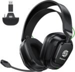 2.4GHz Wireless Gaming Headset for Xbox Series X|S, Xbox One, Xbox 360, PS5/4, PC, Low-Latency Bluetooth Gaming Headphones with Stereo Sound, Noise Canceling Mic, Black - Image 2