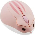 2.4GHz Wireless Mouse Cute Hamster Shape Less Noice Portable Mobile Optical 1200DPI USB Mice Cordless Mouse for PC Laptop Computer Notebook MacBook Gaming Kids Girl Men Women Adults Gift (Pink) - Image 2