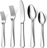 20 Piece Silverware Set, ENLOY Stainless Steel Flatware Cutlery Set, Kitchen Utensil Set Service for 4, Include Knife Fork Spoon, Mirror Polished, Dishwasher Safe - Image 2
