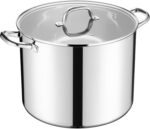 20 Qt Large Stock Pot, E-far Stainless Steel Stockpot with Lid for Boiling Cooking Soup Stew Canning, Heavy Duty Tri-Ply Bottom Works w/Induction, Commercial Grade & Dishwasher Safe - Image 2
