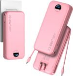 20000mAh Ultra-Portable-Charger-Power-Bank PD20W with Built in Cables&AC Wall Plug,Fast Charging Cell Phone Charger Battery Pack,LED Display Travel Battery Bank for All iPhone,Samsung,Android - Image 2