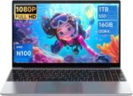 2026 Latest Laptop,16GB RAM 1TB SSD,15.6 inch 2K FHD IPS Screen,12th Quad Core N100(3.4GHz) CPU, 2.4G/5G WiFi/BT5.0, HD Webcam,Full-Featured Type-C,Large Capacity Battery,USB 3.2,Light&Thin Laptop - Image 2