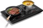 24 Inch Double Induction Cooktop, Touch Control, 1800W Shared Power, Portable Countertop Electric Cooker with Timer and Safety Lock, 110–120V - Image 2
