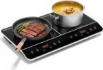 24 Inch Double Induction Cooktop, Touch Control Electric Cooktop with Dual Burners, Shared 1800W Power, Low-Power Continuous Heating, Countertop Use - Image 2