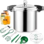 24qt pressure canner and canning pressure cooker with gauge,14.5PSI,practical 7pc Canning Supplies Starter Set,compatibility gas and induction cooktops, pressure cooker for canning (GREEN) - Image 2
