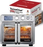 26QT French Door Air Fryer Toaster Oven Combo, 15 Cooking Functions including Rotisserie, and Digital Controls, 30 Recipes & 5 Accessories, Stainless Steel Finish - Image 2