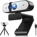 2K Webcam, Full HD Webcam for PC, Web Camera with Microphone, Tripod, Auto-Focus, Privacy Cover, USB, for Live Streaming & Video Conferencing - Image 2