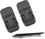 2PCS Laptop Stand, Portable Laptop Cooling Pad, Foldable Metal Keyboard Stand, Mini Keyboard Pillar (Black,Two Gears) - Image 2