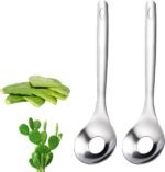 2Pcs Cactus Peeler Spoon, Stainless Steel Rice Meat Dumplings Spoon Squeezing Meatball Artifact Kitchen Tools, Stainless Steel Easy Peeler Graters, Peelers and Slicers - Image 2