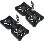 2Pcs Laptop Cooling Mat Mini USB Fan Dual USB Cooling Fan Pad Portable Laptop Cooler for 7-15 Inch Laptop 19x8.7cm/32.5x13cm Line Length 37cm - Image 2