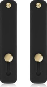 2Pcs Phone Loop Finger Holder, Silicone Phone Grip Phone Finger Strap Stand Universal Portable Finger Kickstand for Most Smartphones (2pcs-Black) - Image 2