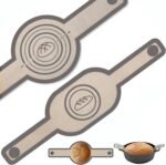 2Pcs Silicone Bread Sling Oval And Round For Dutch Oven, Non-Stick Easy-Clean Reusable Silicone Baking Mat With Long Handles Sourdough Bread Baking Mat Tools Supplier Liner, Gray - Image 2