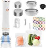 3-IN-1 Compact Vacuum Sealer for Food with Reusable Bags & Mason Jar Kit, Ultra-long 100-minutes Vacuuming Time, 6X Freshness Keep for Home Kitchen RV Travel Seal Meal - Image 2