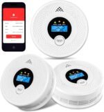 3-Pack Wi-Fi Smoke Detector Carbon Monoxide Detector Combo with App Notifications, Test/Silence Button, Smart Smoke Detector & CO Alarm for Any Home, Real-Time Alert - Image 2