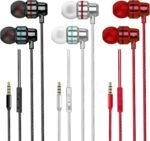 3 Pack Wired Earbuds, Wired in-Ear Headphones with Microphone and Volume Control, Noise Isolation, Pure Sound, Lightweight 3.5mm Earbuds Compatible with Samsung, Tablets, Laptops, MP3 and etc. - Image 2