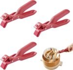 3 Pcs Hot Plate Grippers, 2026 New Multi-Function Anti-Scald Bowl Clip, Non-Slip Hot Plate Gripper Tongs for Microwave, Oven, Air Fryer, Steamer, Pots & Bowls (3 Pcs Red) - Image 2