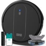 3-in-1 Robot Vacuum 4000Pa Strong Suction Robot Vacuum Cleaner & Smart Navigation & Alexa/APP Control & Auto Recharge & Central Brush, Vacuum Robot and Mop for Pet Hair (Classic Black) - Image 2