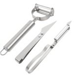 3-in-1 Vegetable Peeler - Ultra Sharp Slicer, Grater & Peeler with Ergonomic Design Grip for Effortless Peeling, Slicing and Grating for Fruit, Potatoes, Carrots, Apples - Image 2
